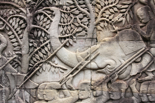 Bas-reliefs,scénes de batailles