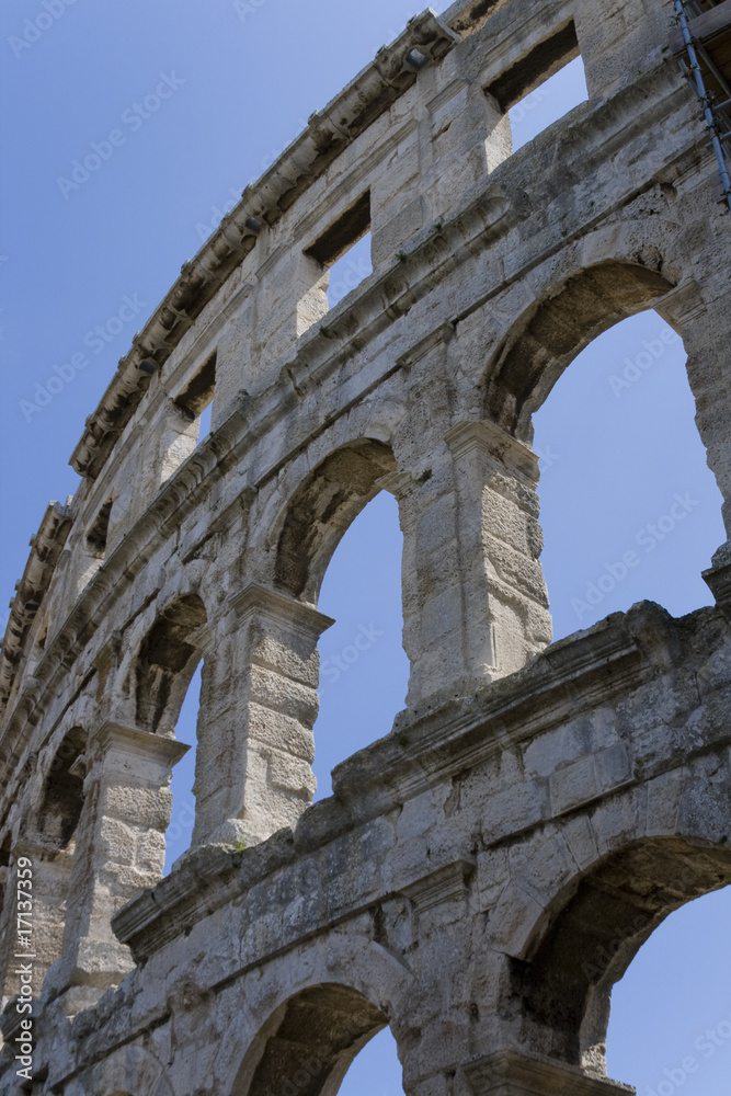Ancient Roman arenas in Pula, Croatia.