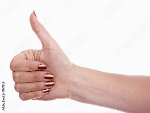 Hand isolated on a white background. cool