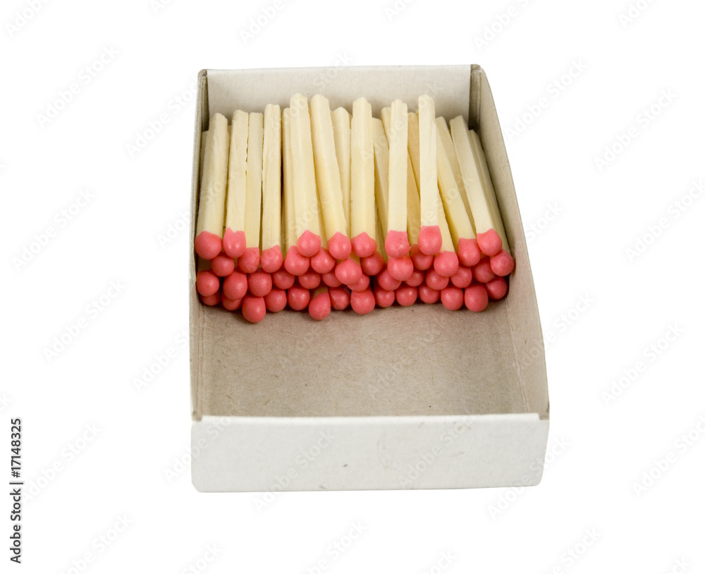 neatly arranged red headed matches isolated on white background neatly arranged red headed matches isolated on white background