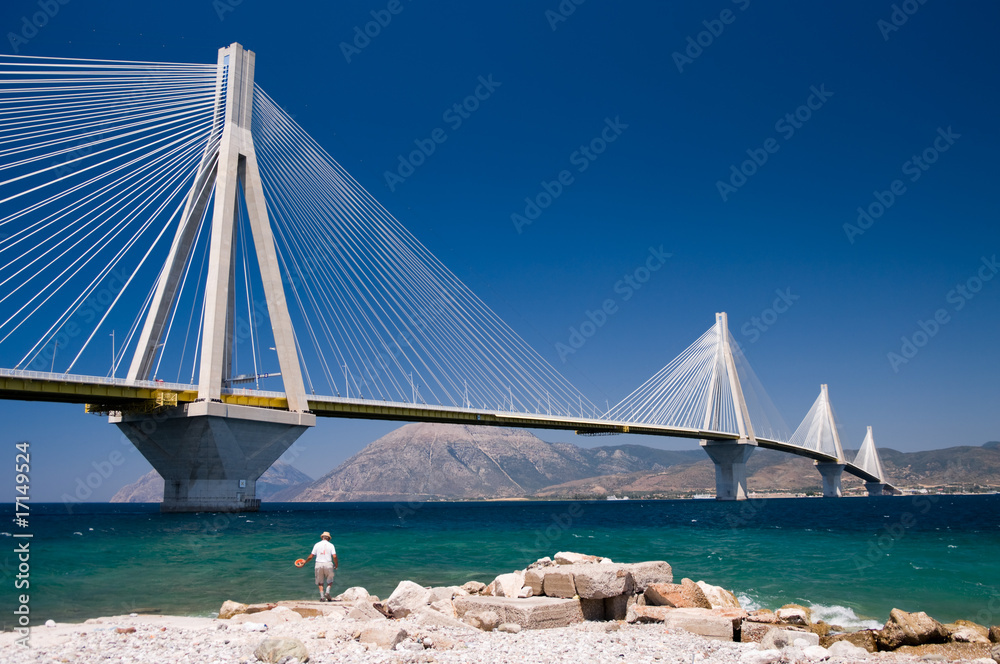 cable stayed bridge, Greece