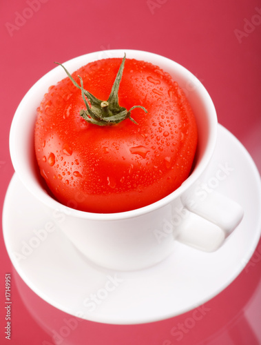 tomato in the cup.