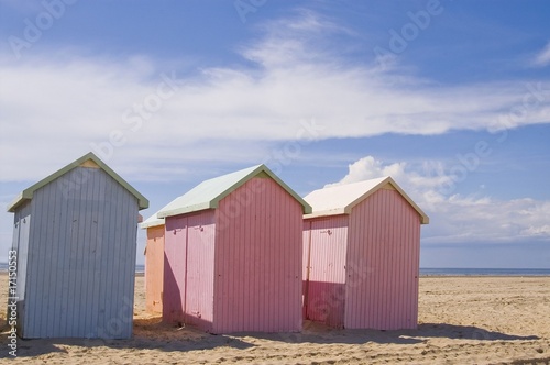 Les cabines de plage à Berck-sur-mer (Côte d'Opale) photo