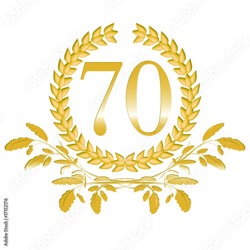 70-Lorbeerkranz mit Eichenblatt Dekor