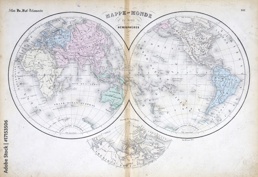 Old World map of 1879
