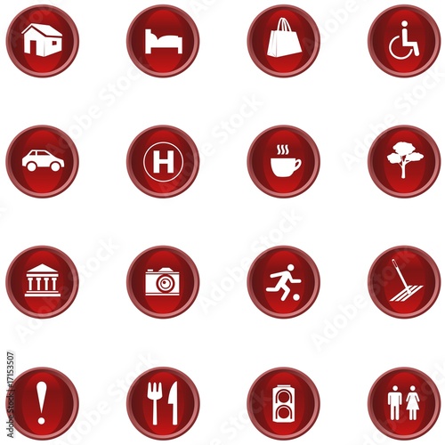 Icon set red