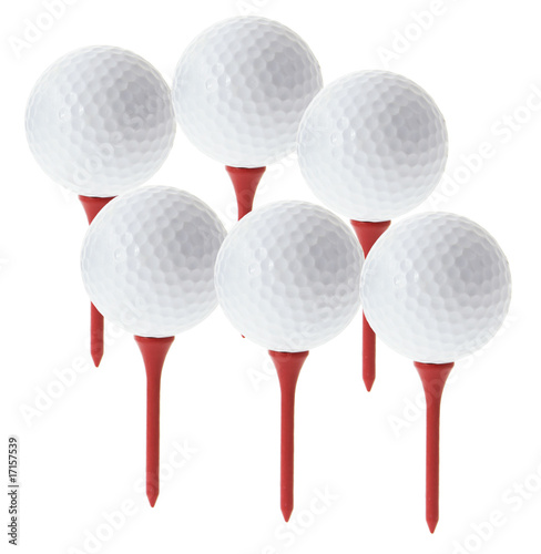 Golf Balls on Tees