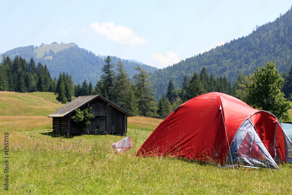 camping auf der alm