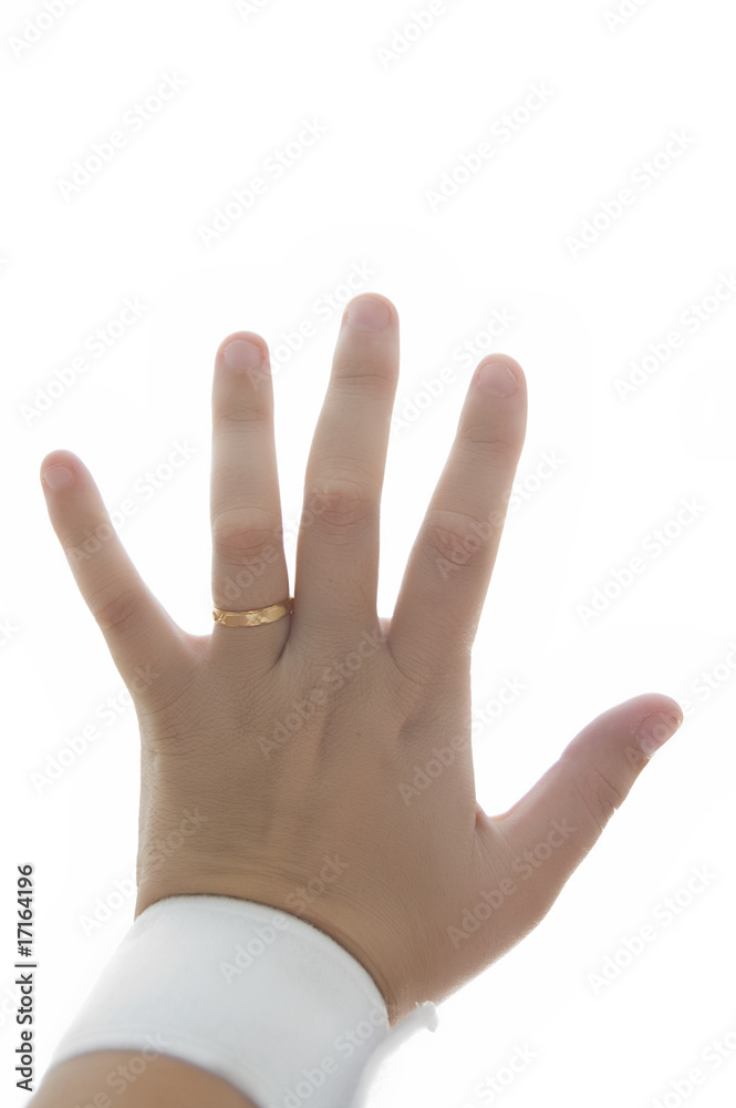 Fototapeta premium mano con muñequera ortopédica blanca