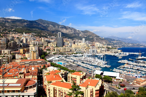 Fototapeta Naklejka Na Ścianę i Meble -  Aerial view of Monte-Carlo Monaco