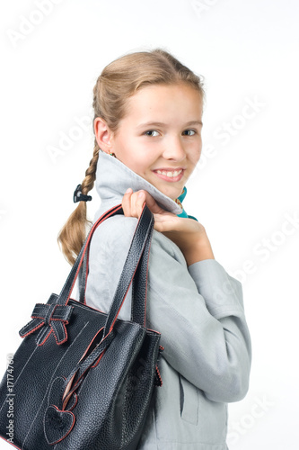 Pretty teenager with a bag