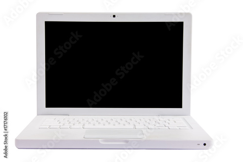 Laptop computer over white