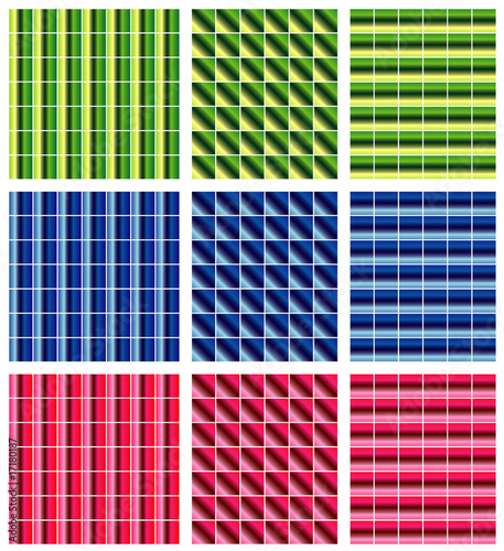 collection set of mosaic gradient pattern