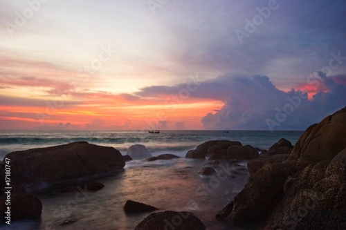 Tropical sunset on the rocks © Kushch Dmitry