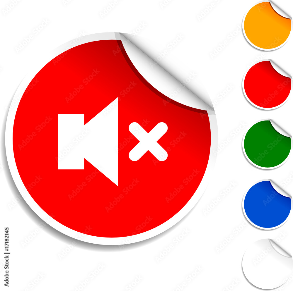 Mute sheet icon. Vector illustration Mute sheet icon. Vector illustration