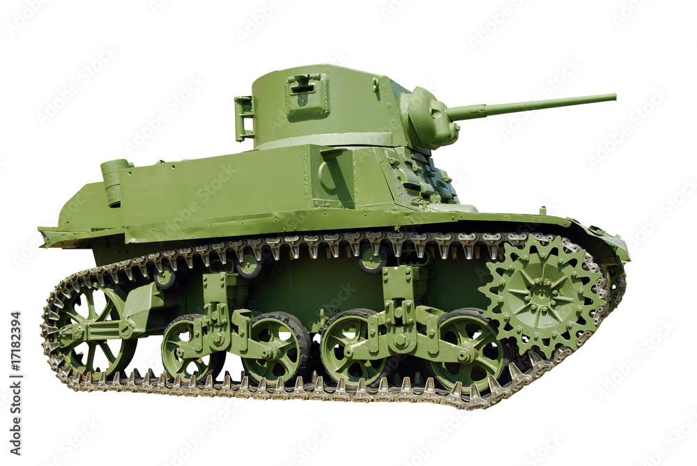 american light tank from WWII isolated