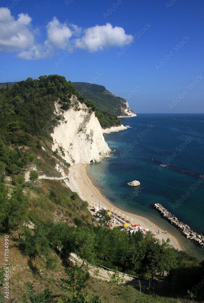 view of beach Monte Conero - Italy