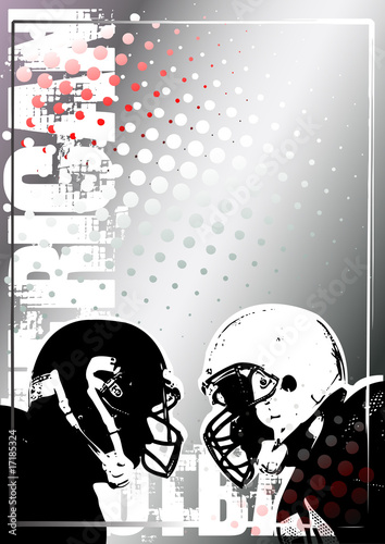 american football silver poster background 1
