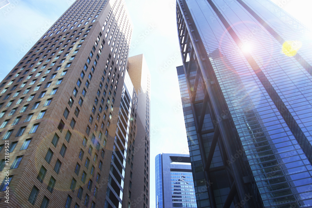 Obraz premium 新橋の高層ビル