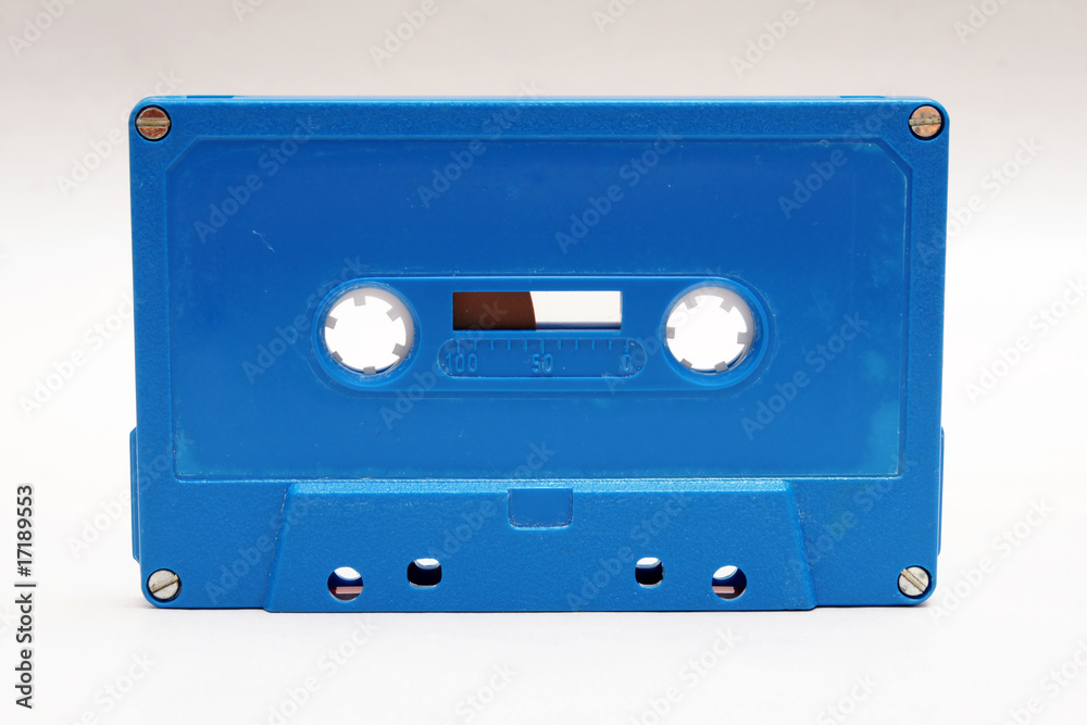 blaue audio cassette