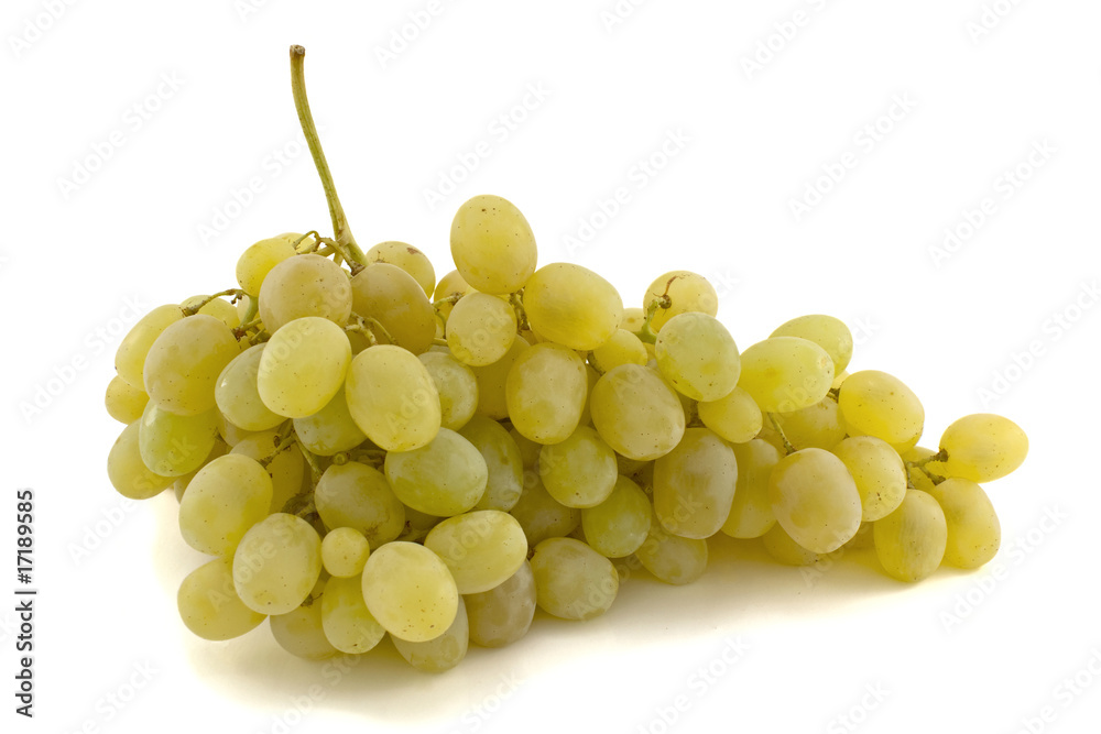 Cluster of green grapes.