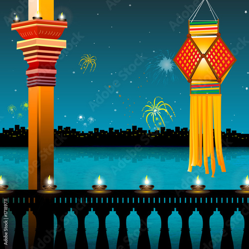 lamp lighting, diwali