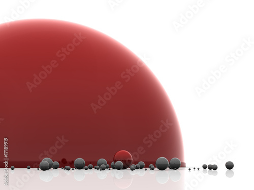 Abstract pattern from balls