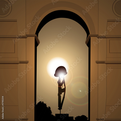 india gate, new delhi, india
