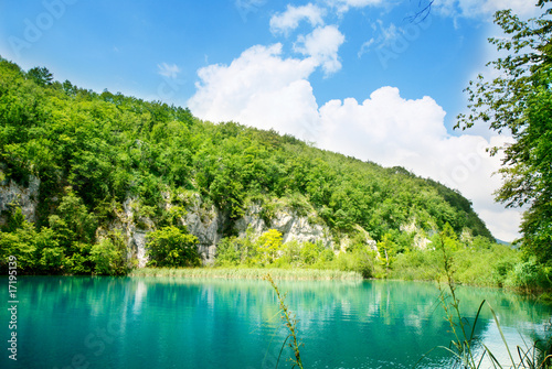 lake in deep mountain forest