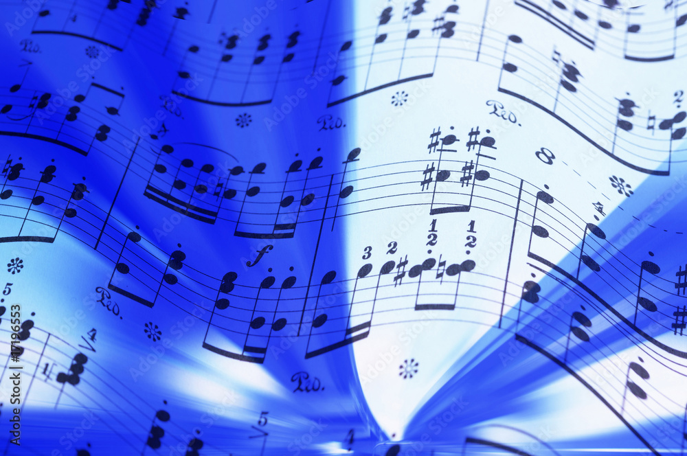 Fototapeta premium 楽譜と高速道路