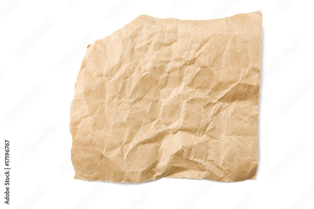Piece of Crushed Brown Paper Piece of Crushed Brown Paper