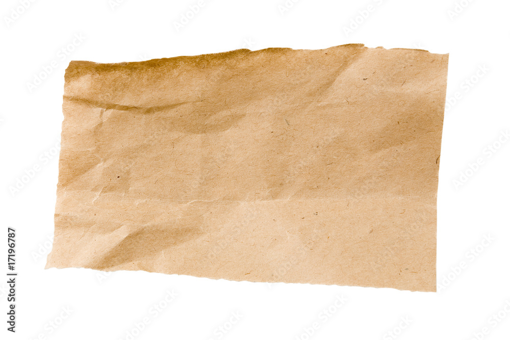 Crumpled Brown Packaging Paper