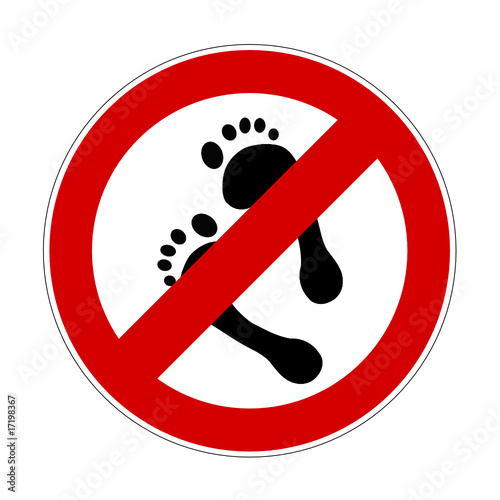 divieto di calpestare