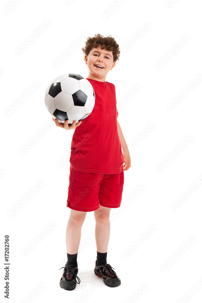 Football player isolated on white background