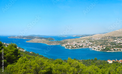 Panorama of coastline in croatia