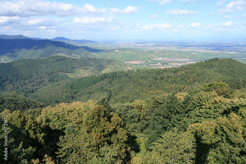 Les Vosges et la plaine d'Alsace vues du Galtz
