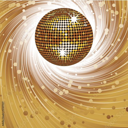 Gold disco swirl