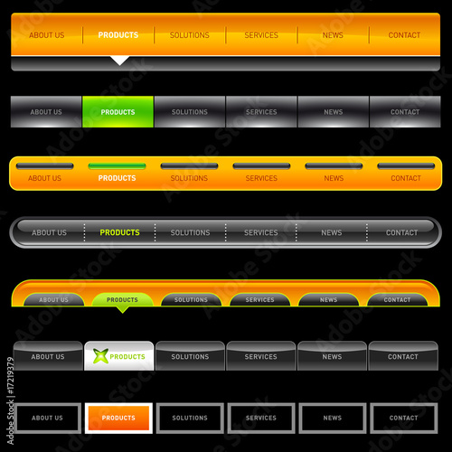 Clean, easy to edit web navigation templates 11