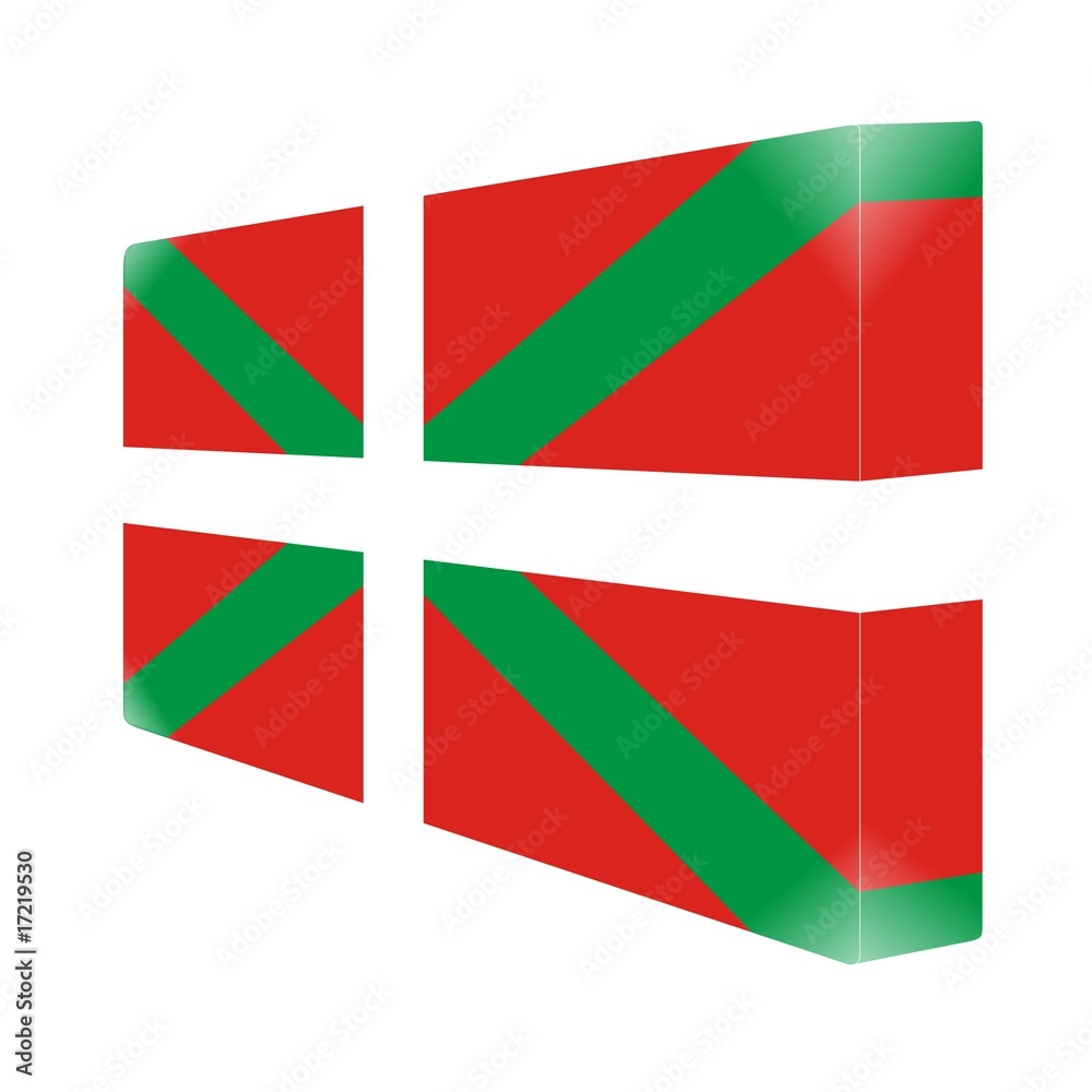 Fototapeta premium brique glassy avec drapeau basque country