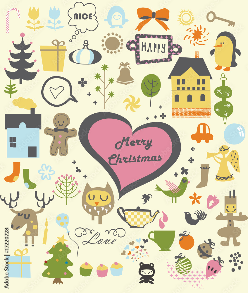 vector - Christmas stickers vector - Christmas stickers