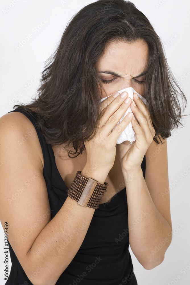 Woman Sneezing Woman Sneezing