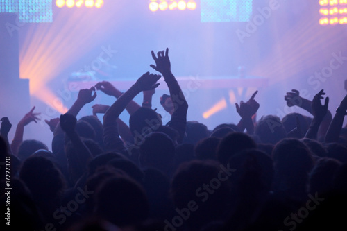 main foule concert musique fan hystérique artiste discothèque