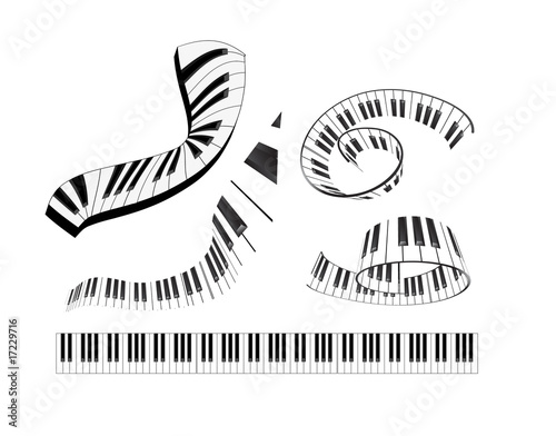 set of abstract piano keyboard