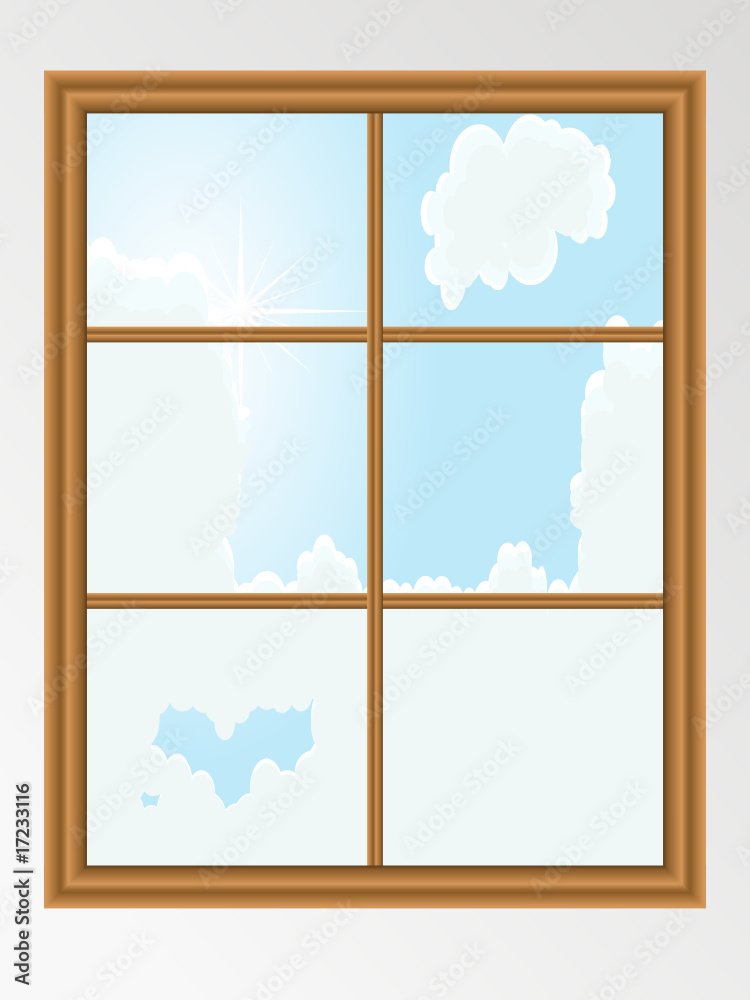 View from window - vector illustration
