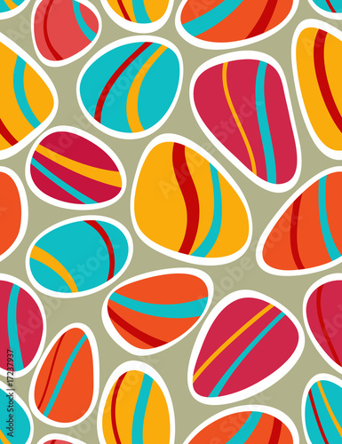 Seamless pattern with multicolor stained mosaic