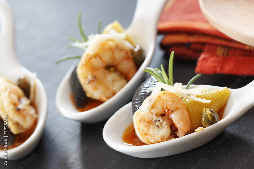 Scampi mit Pasta Scampi mit Pasta