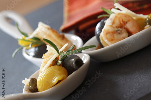 Scampi im Löffel