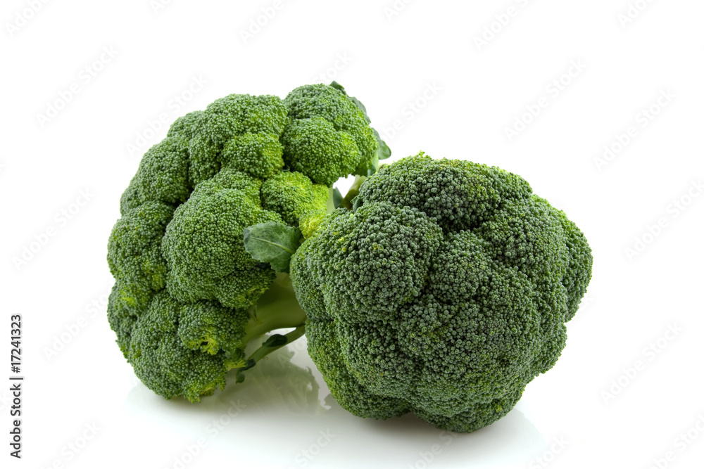 Fresh broccoli over white background Fresh broccoli over white background