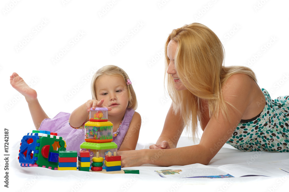 Fototapeta premium Mother and daughter play