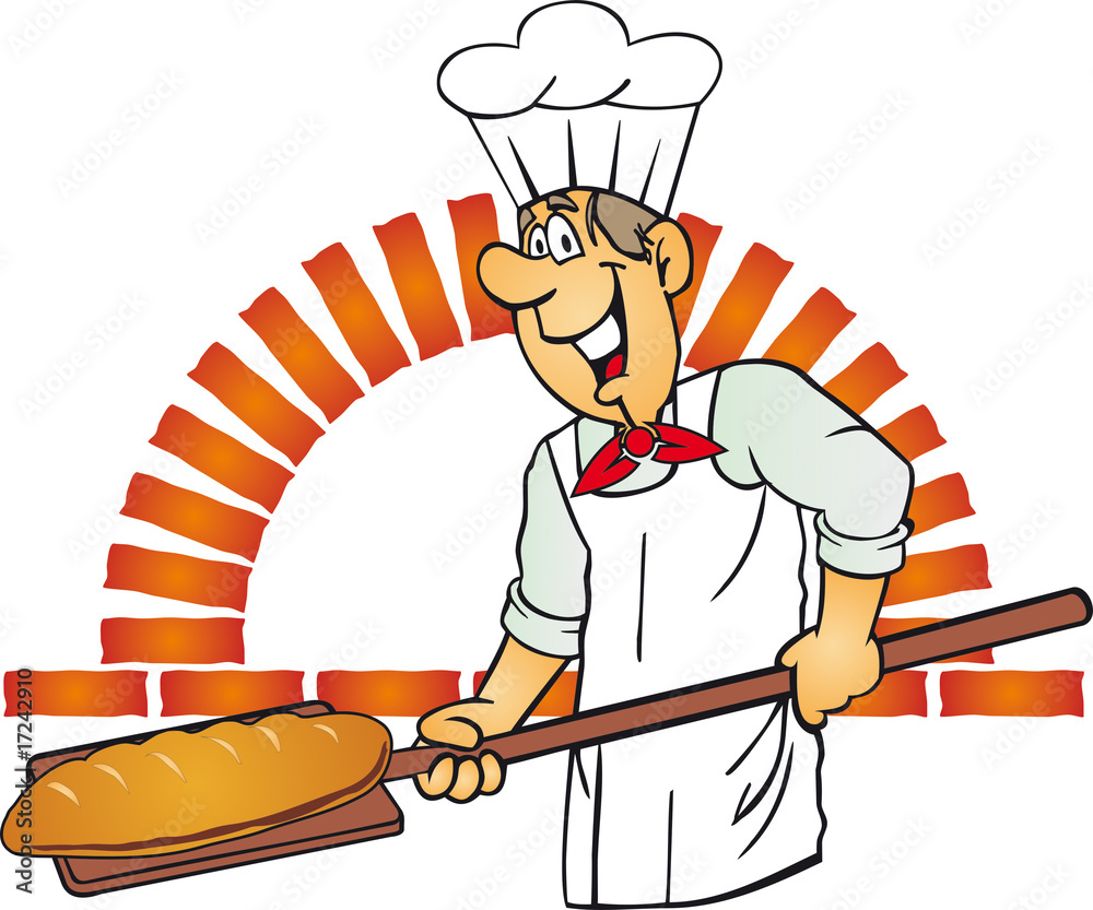 Boulanger Devant Son Four Stock Vector Adobe Stock